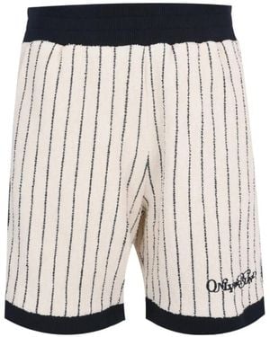Only the Blind Riviera Pinstripe Shorts - White