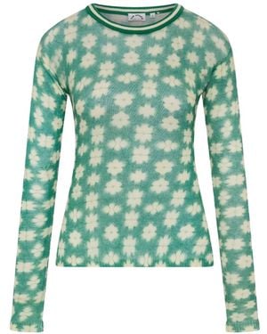 The Upside Latania Ada Floral-Print Long-Sleeve Top - Green