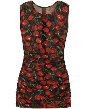 Dolce & Gabbana セミシアー トップ - レッド