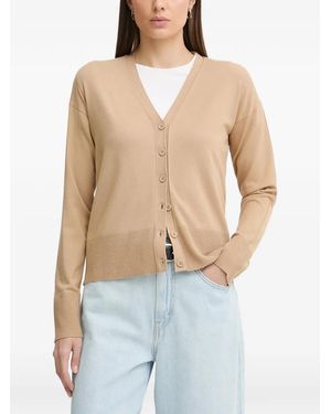 Sisley Cárdigan Con Cuello En V - Azul