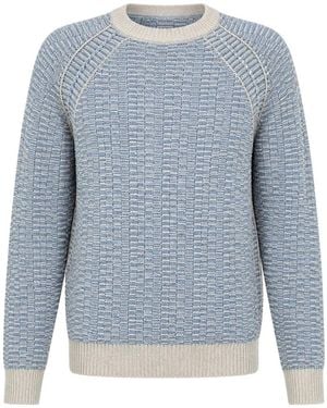 Roberto Collina Trui Met Raglan Mouwen En Textuur - Blauw