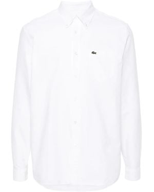 Lacoste Logo-Patch Cotton Shirt - White