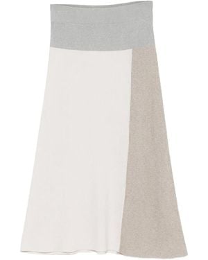 Lorena Antoniazzi Colorblock Midi Skirt - White