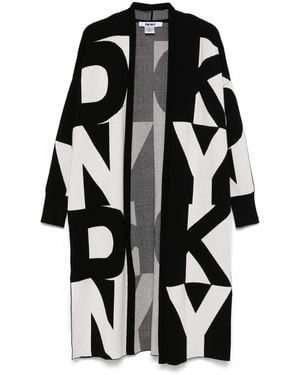 DKNY Logo-Print Cardigan - Black