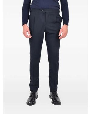 Franzese Collection Darted Tailored Trousers - Blue