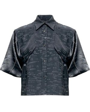 MM6 by Maison Margiela Overlay Short-Sleeve Shirt - Blue