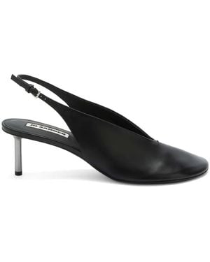 Jil Sander レザーパンプス - ブラック