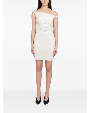 Samsøe & Samsøe Sasusanna Off-Shoulder Ruched Mini Dress - White
