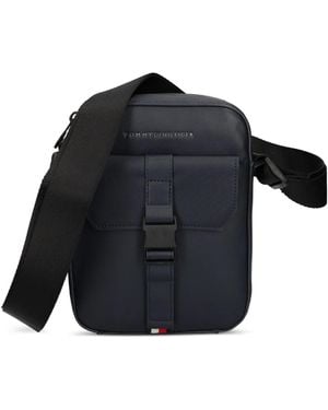 Tommy Hilfiger Mini Buckle-Fastening Messenger Bag - Blue