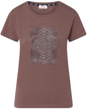 Liu Jo Logo T-Shirt - Brown