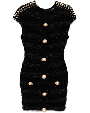 Balmain ツイード ドレス - ブラック