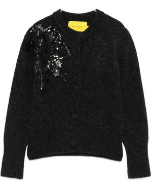 Marques'Almeida Cardigan Mit Pailletten - Schwarz