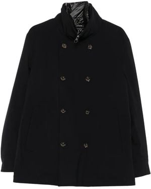 Montecore Double-Breasted High-Neck Jacket - Black