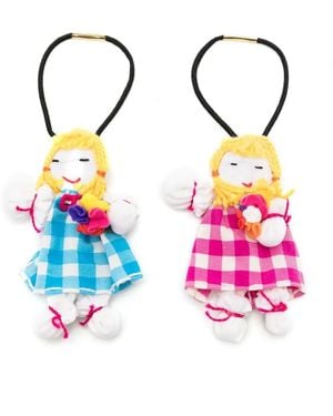 Amir Slama Doll-Appliqué Hair Tie - Purple