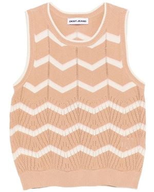 DKNY Pointelle-Knit Top - Natural