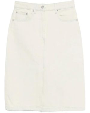 A.P.C. Jupe Mi-Longue À Passants De Ceinture - Blanc