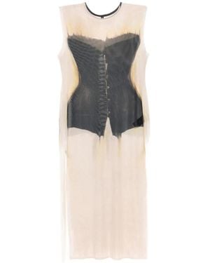 IA London Robe Imprimée À Effet De Transparence - Natural