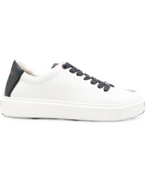 Alexander Smith Logo-Print Leather Sneakers - Natural