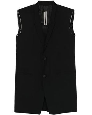 Rick Owens V-Neck Gilet - Black