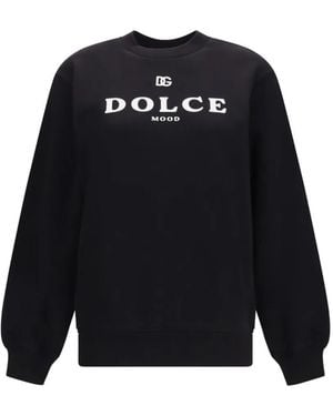 Dolce & Gabbana Sudadera Con Logo Estampado - Negro