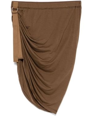 Helmut Lang Asymmetric Skirt - Brown