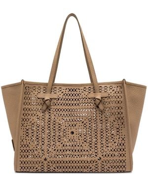 MARCELLA CLUB Cut-Out Knotted Shoulder Bag - Brown