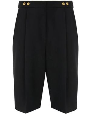 Elisabetta Franchi Pantalones cortos con placa del logo - Negro