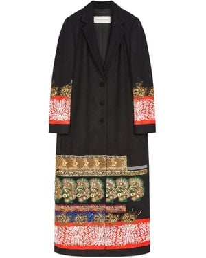 Dries Van Noten Bestickter Mantel - Rot