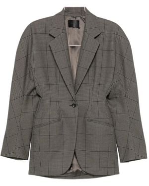Mugler Houndstooth-Pattern Blazer - Grey