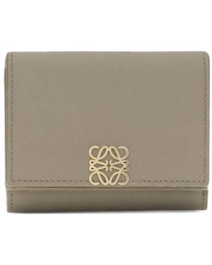 Loewe Cartera Plegable Con Distintivo - Gris