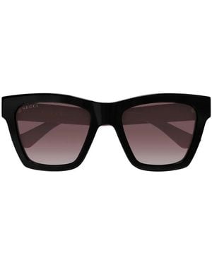 Gucci Interlocking G Square-Frame Sunglasses - Black