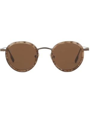 ZEGNA Round-Frame Sunglasses - Brown