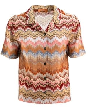 Missoni Chevron-Patternerd Shirt - Pink