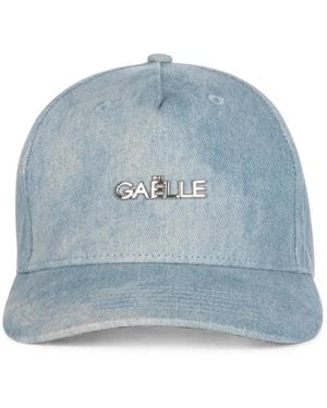 Gaelle Paris Logo-Plaque Denim Hat - Blue