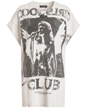 Dolce & Gabbana Camiseta De Tejido Jersey - Blanco