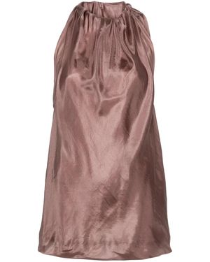 Rick Owens Bag ギャザーディテール シルクブラウス - ブラウン
