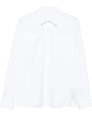 Styland Long-Sleeve Collared Shirt - White