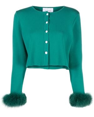 Sleeper Cárdigan con plumas en los puños - Verde
