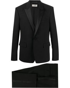 Saint Laurent Silk-Trimmed Tuxedo Jacket - Black