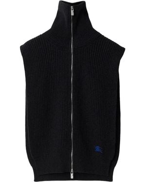 Burberry Mantella Con Zip - Nero