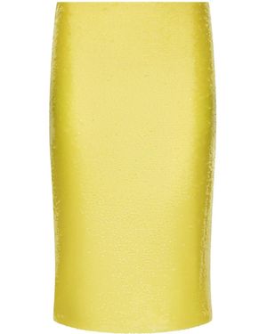 Dolce & Gabbana Gonna A Matita Con Paillettes - Giallo
