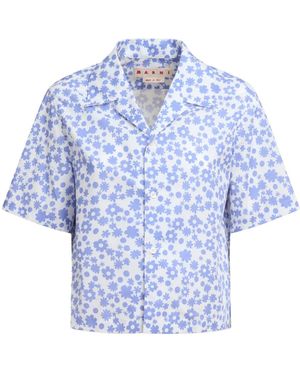 Marni フローラル シャツ - ブルー
