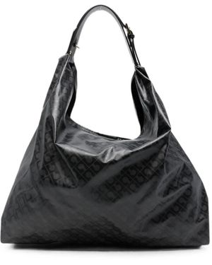 Gherardini Amazzonia Monogram-Print Shoulder Bag - Black