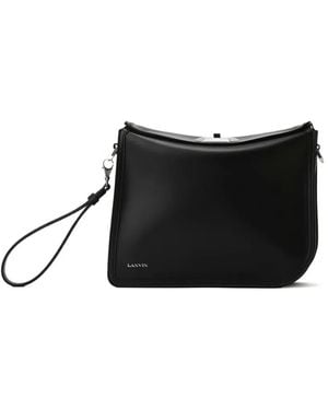 Lanvin Clutch Met Logoplakkaat - Zwart