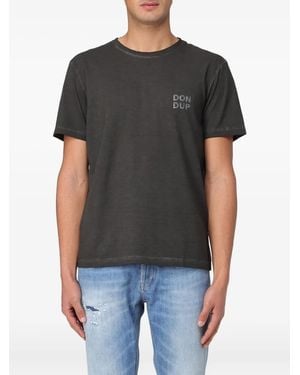 Dondup T-Shirt Met Logo - Zwart