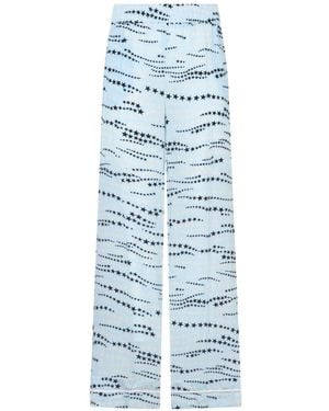 RED Valentino Star-Print Trousers - Blue