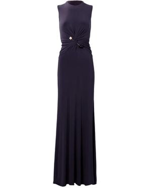 Silvia Tcherassi Nala Twisted-Knot Maxi Dress - Blue
