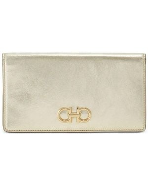 Ferragamo Portemonnaie mit Gancini-Schnalle - Natur