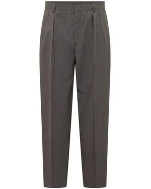 Cellar Door Lucio Pleated Trousers - Grey