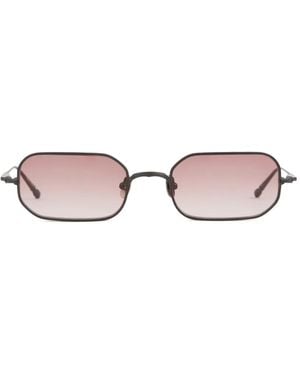 Matsuda Lunettes De Soleil Ovales En Titane - Pink